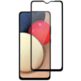 Защитное стекло 3D для Samsung Galaxy A03s/ A03 / A03 Core черное (полная проклейка на весь экран)