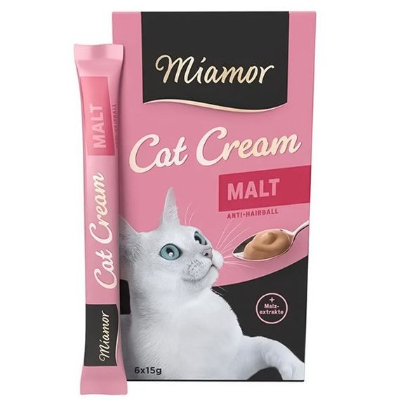 Жидкое лакомство для котов с солодом Miamor Cream Malt, 15 гр х 6 шт
