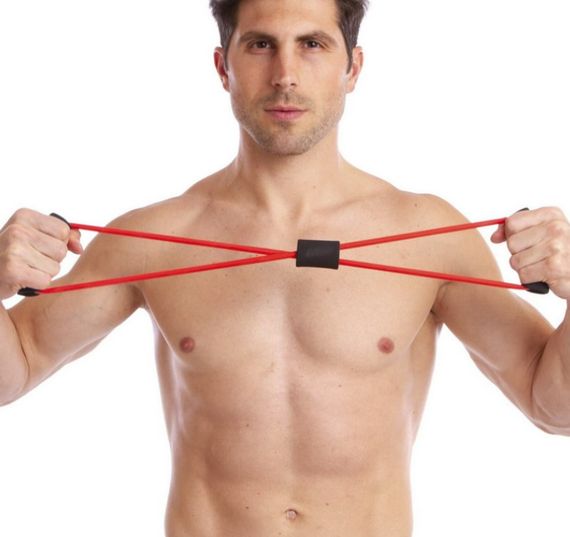 Еспандер EasyFit вісімка трубчастий рожевий (EF-3947-P) | Зображення 1