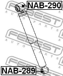 Сайлентблок заднього амортизатора Qashqai/Murano 03-14, FEBEST (NAB289) | Зображення 1