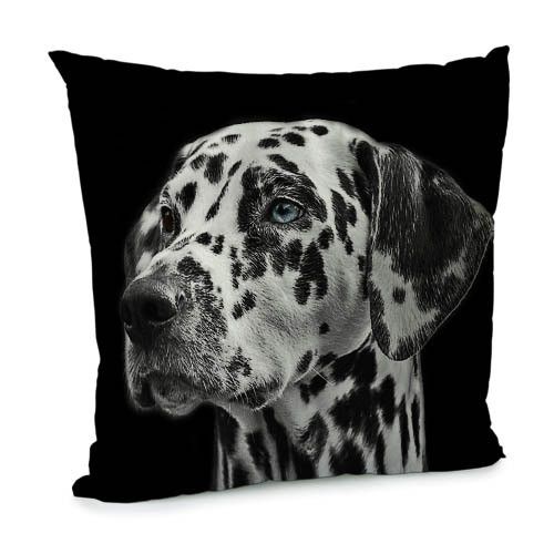 Подушка диванна з оксамиту Далматинец 45x45 см (45BP_JOY009)