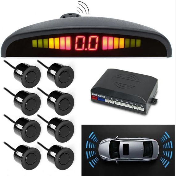 Парктронік (паркувальний радар) Assistant Parking Sensor, 8 чорних датчиків VR-66 | Зображення 9