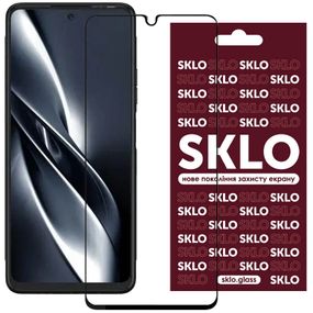Захисне скло SKLO 3D для TECNO Pova 3 (LF7n) Чорний