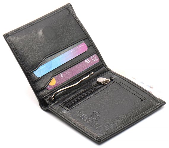 Черное маленькое портмоне на магните с зажимом MARCO COVERNA MC-101Н-1 | Зображення 5