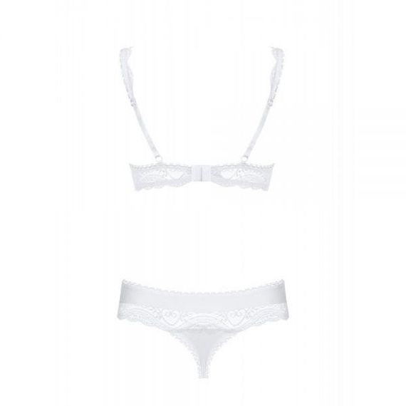 Комплект відкриті груди Obsessive Miamor 2 pcs set white S / M sexstyle | Зображення 3