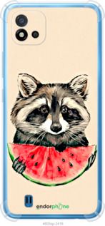Чохол на Realme C11 2021 Єнотик з кавуном "4605sp-2485-2448"