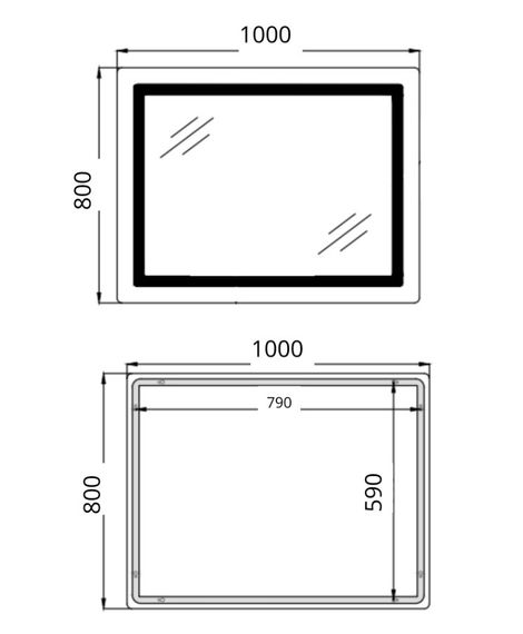 Дзеркало Qtap Cardinal (CA2) прямокутне з LED-підсвічуванням Touch QT0478C1008048455 | Зображення 9