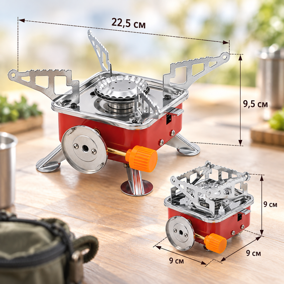 Портативна газова плитка Portable Card Type Stove K-202 | Зображення 4