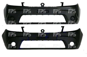 Передний бампер Renault Sandero 08-12 черный, с отв. ПТФ (кроме STEPWAY) (FPS) 8200526596