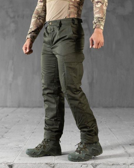 Зимові штани на флісі олива НП5041 | Зображення 1