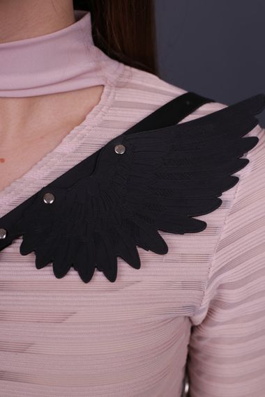 Портупея з крилами "модель black Angel 3", екошкіра, ручна робота, червоний Sex Aura | Зображення 5