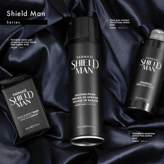 Мужское мыло Farmasi для лица и тела Shield Man Amino Acid 100 г | Зображення 1