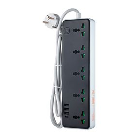 Сетевой фильтр HOCO AC13A на 5 розеток + 3 USB + USB-C, 17W, кабель 1.5м, 220В