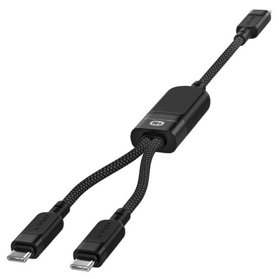 Дата кабель Acefast C5-11 USB-C to 2xUSB-C 100W (1.2m) Black | Зображення 2