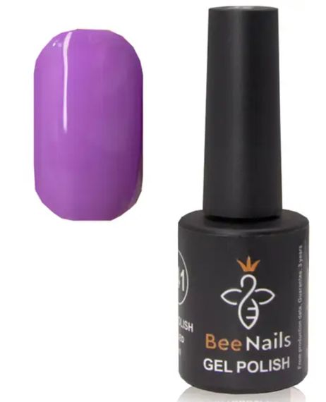 Гель-лак для ногтей Bee Nails 132 (глициневый) 8мл | Зображення 1