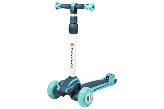 Самокат-толокар Flex blue-green 2в1, триколісний Maraton | Зображення 3