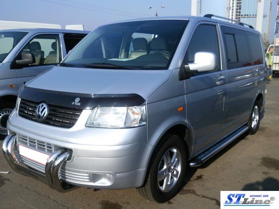 Кенгурятник ST006-04 ноздри (нерж) для Volkswagen T5 Transporter 2003-2010 гг | Зображення 1