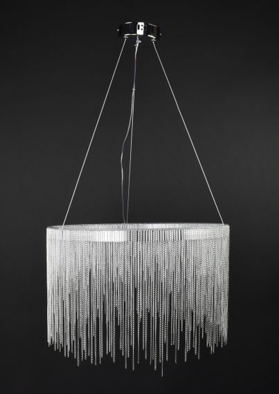 Люстра світлодіодна підвісна LED світильник для квартири на стелю лед 27524 Хром 50-120х50х50 см.