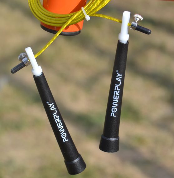 Скакалка скоростная PowerPlay 4202 Ultra Speed ​​Rope Желтая 2,9м | Зображення 7