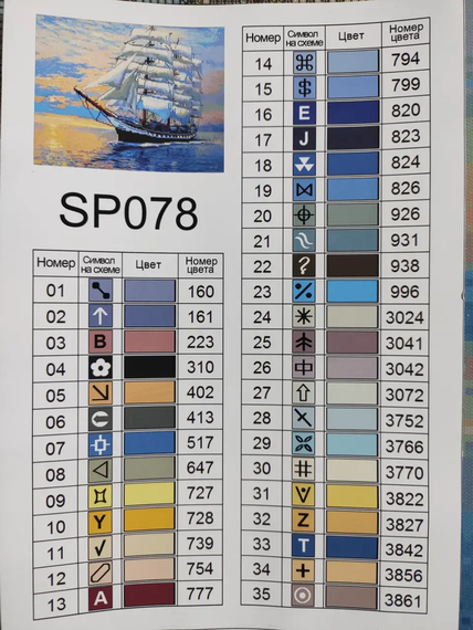 Алмазна мозаїка Корабель 40х50 см ColorArt SP078 | Зображення 3