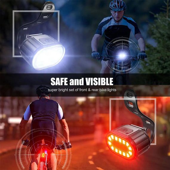 Велоліхтар ZH-078 2LED + STOP-14SMD (red) з акумулятором | Зображення 1