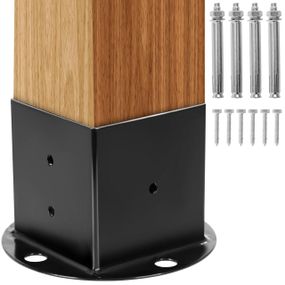 Опорний кронштейн для квадратних дерев'яних стовпів, втулка опора стовпа на землю гвинтова, опора-стакан 92 x 92 мм 1 шт