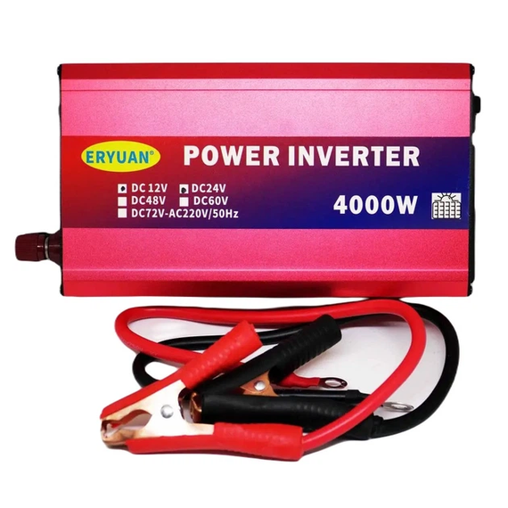 Перетворювач напруги інвертор Eryuan 4000W DC/AC 12V-220V  Red | Зображення 3