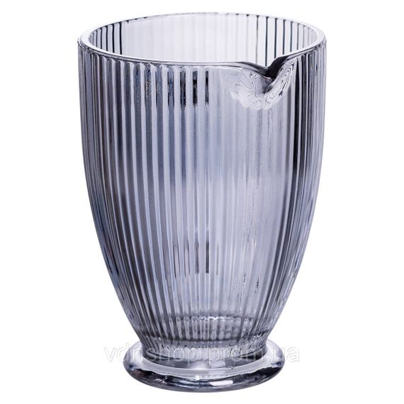 Кувшин для компота 1.2 (л) лимонада, мохито, сангрии прозрачный ребристый фигурный стеклянный 18.2 (см) Серый HP-19-7118G | Зображення 2