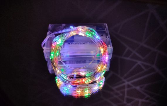 Гирлянда на батарейках (3шт АА) "светодиодные капли" 5м, 50LED, мульти цвет | Зображення 2