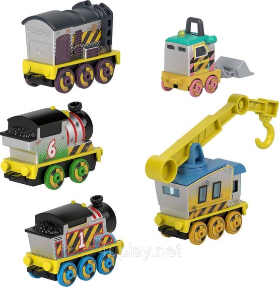 Подарунковий набір із 5 металевих поїздів Паровозик Томас і друзі Оригінал Fisher-Price Thomas & Friends Construction Crew | Зображення 3
