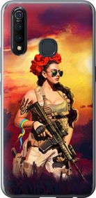 Чехол на Vivo Z5X Украинка с оружием "5316u-1765-17620"