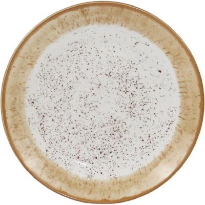 Тарілка Ardesto Siena, 19см, порцеляна, біло-жовтий (AR2919SBG)