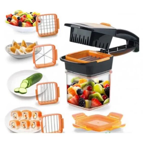 Овощерезка с контейнером 5 в 1 Nicer Dicer Quick | Зображення 2