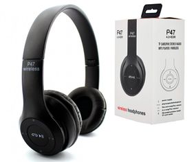 Бездротові навушники з мікрофоном Bluetooth, micro-SD, FM-радіо B.U.M. MEGA BASS P47
