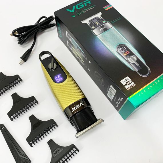 Машинка для стрижки от акб VGR V-975, Хороший беспроводной триммер, Машинка для стрижки волос домашняя MS-61 | Зображення 4