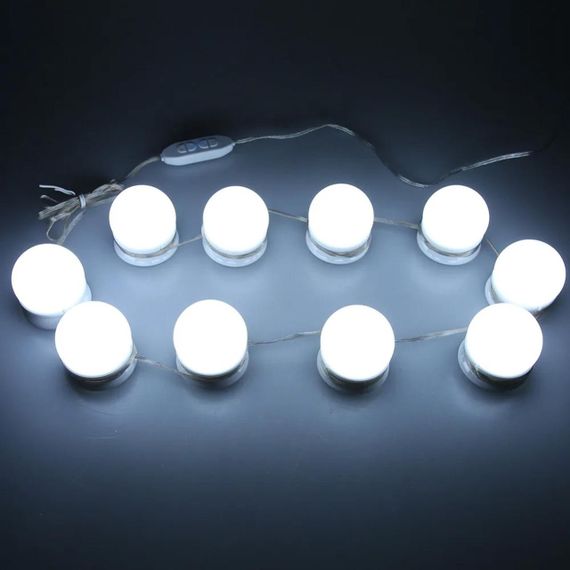 Підсвітка для гримерного дзеркала, 10 LED лампочок, 3 режими, від USB, Vanity Mirror Lights / Світлодіодні лампочки на дзеркало | Зображення 7