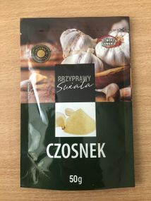 Приправа чеснок молотый сушеный Czosnek 50 г, ТМ Приправи світу
