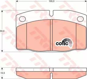 Колодки гальмівні дискові BEDFORD (GM) — LOTUS — OPEL — VAUXHALL Astra Van/Astramax/Elan/Ascona/Com