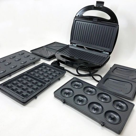 Мультипекар 6в1 зі знімними формами Domotec MS-7706, сендвічниця 4в1, домашній гриль для шаурми | Зображення 3