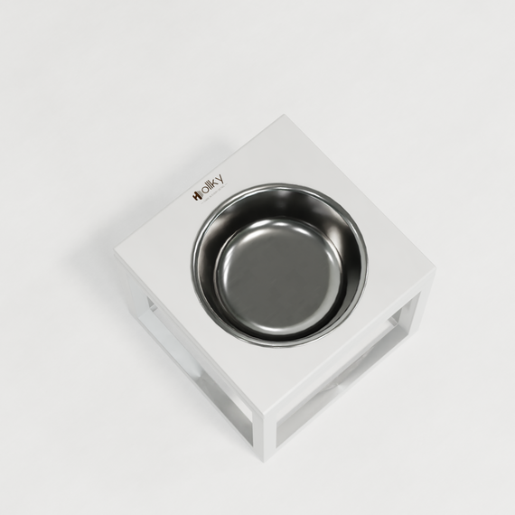 Миска на подставке для больших собак Hollky Base Solo XL (1 × 1,8 л) Solo XL-262620-WHWH | Зображення 5