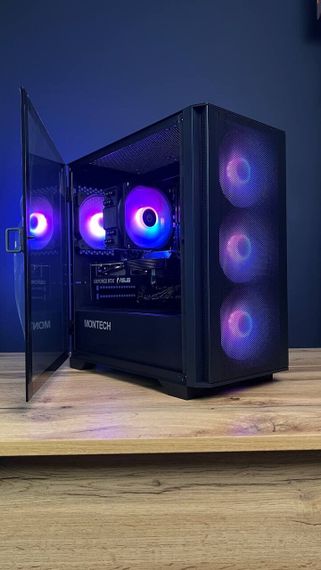 Збірка на замовлення: ігровий ПК Montech Air 100 ARGB Black Tower / AMD Ryzen 5 8400F (6 (12) ядер по 4,2 - 4,7 ГГц) / 32 ГБ DDR5 / 1000 ГБ SSD M.2 / nVidia GeForce RTX 5060, 8 ГБ GDDR6, 128-біт / 650 Вт | Зображення 1