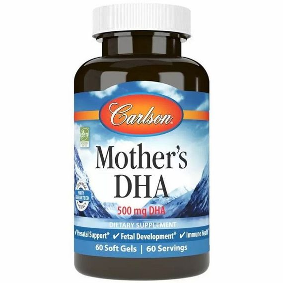 Омега 3 Carlson Labs Mother's DHA 500 mg 60 Soft Gels