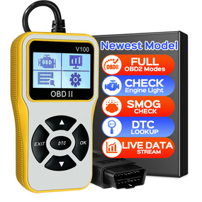 Автомобільний сканер V100 OBD2 універсальний інструмент для діагностики та скидання помилок світло-жовтий