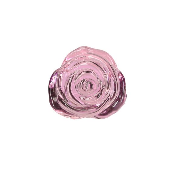 Скляна анальна пробка Pillow Talk Rosy Luxurious Glass Anal Plug, ⌀3,3 см, віброкуля в подарунок Sex Aura | Зображення 2
