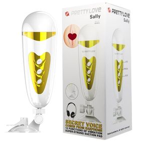 МАСТУРБАТОР "SALLY" З ВІБРАЦІЙ 12 режимів вібрації, АУДІО-СЕКС функція (навушники в комплекті) sexstyle