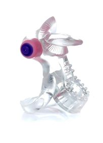 Ерекційне кільце - Tongue Vibro CockRing Clear