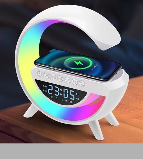 Настільний нічник з колонкою та бездротовою зарядкою XPRO BT-3401 (47069-BT-3401_294)