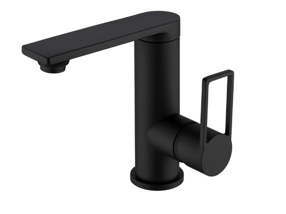 Змішувач для раковини з бок.ручкою, латунь,чорний матовий AIM,DG06514 black matte
