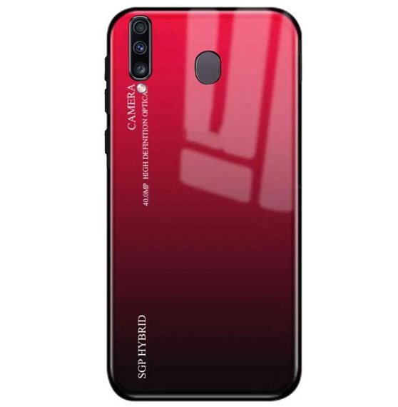 Чохол-бампер Primolux Gradient Glass для Samsung Galaxy M30 2019 (SM-M305) - Red | Зображення 1