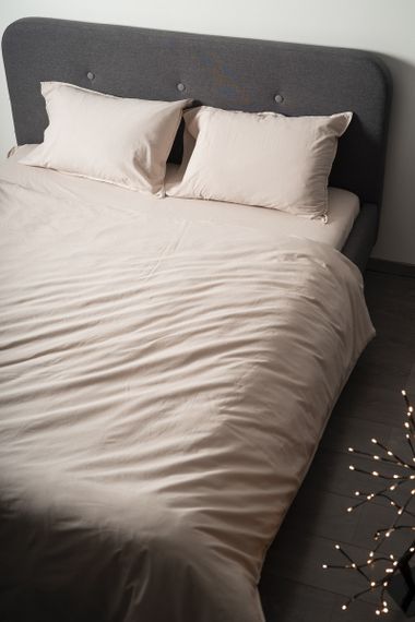 Комплект постільної білизни SoundSleep Stonewash євро 200х220 см бежевий (93593007) | Зображення 2